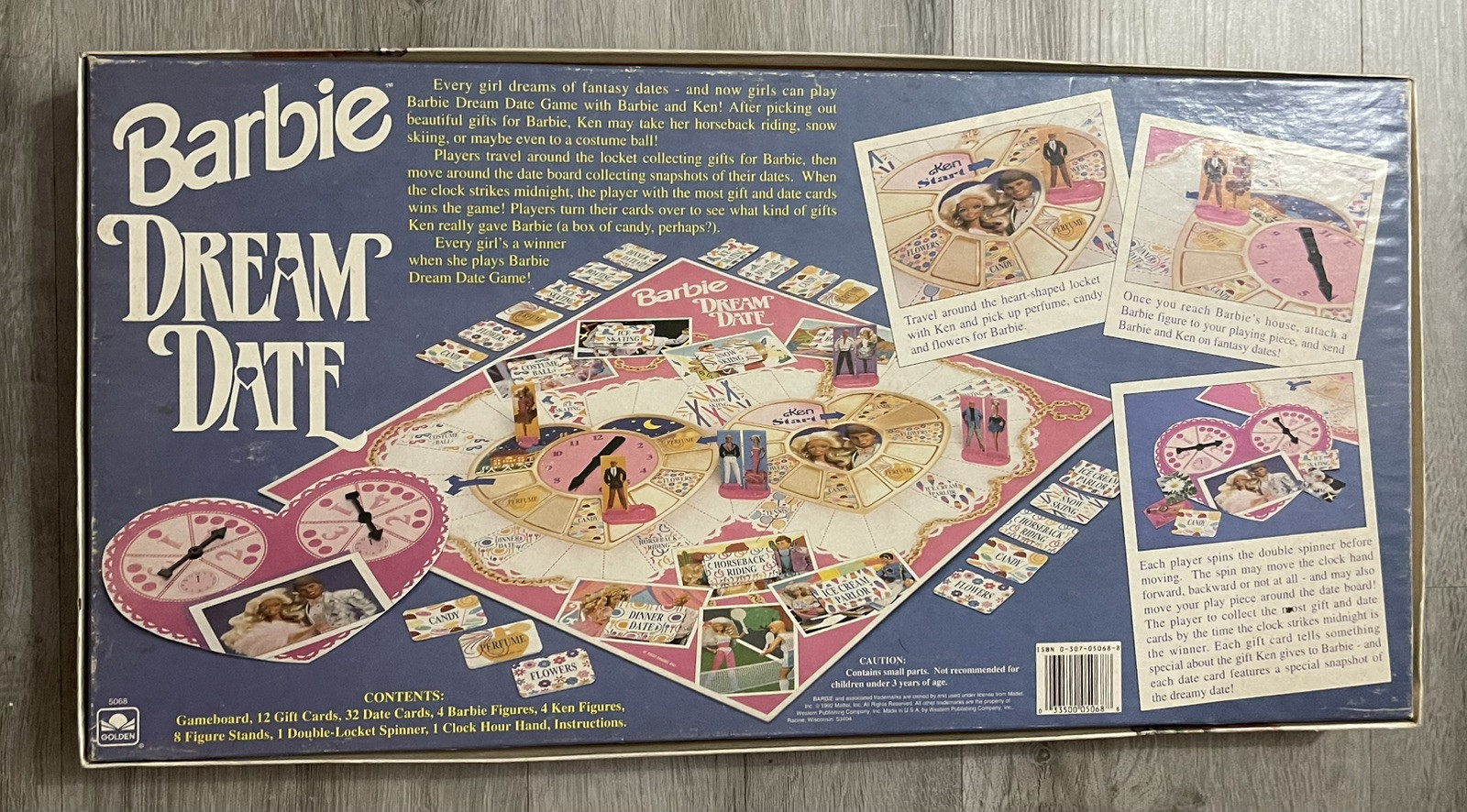 BARBIE DREAM DATE 1992 Golden/Mattel Board Game