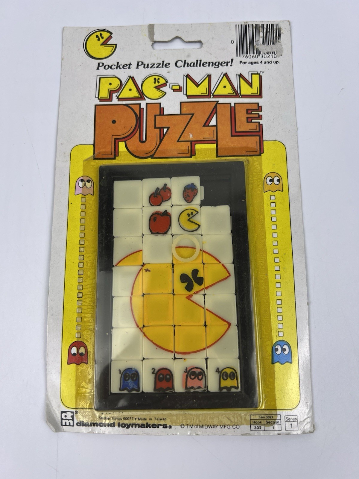 1981 Diamond Toymakers Pac-Man Pocket Puzzle Challenger MOC Sealed