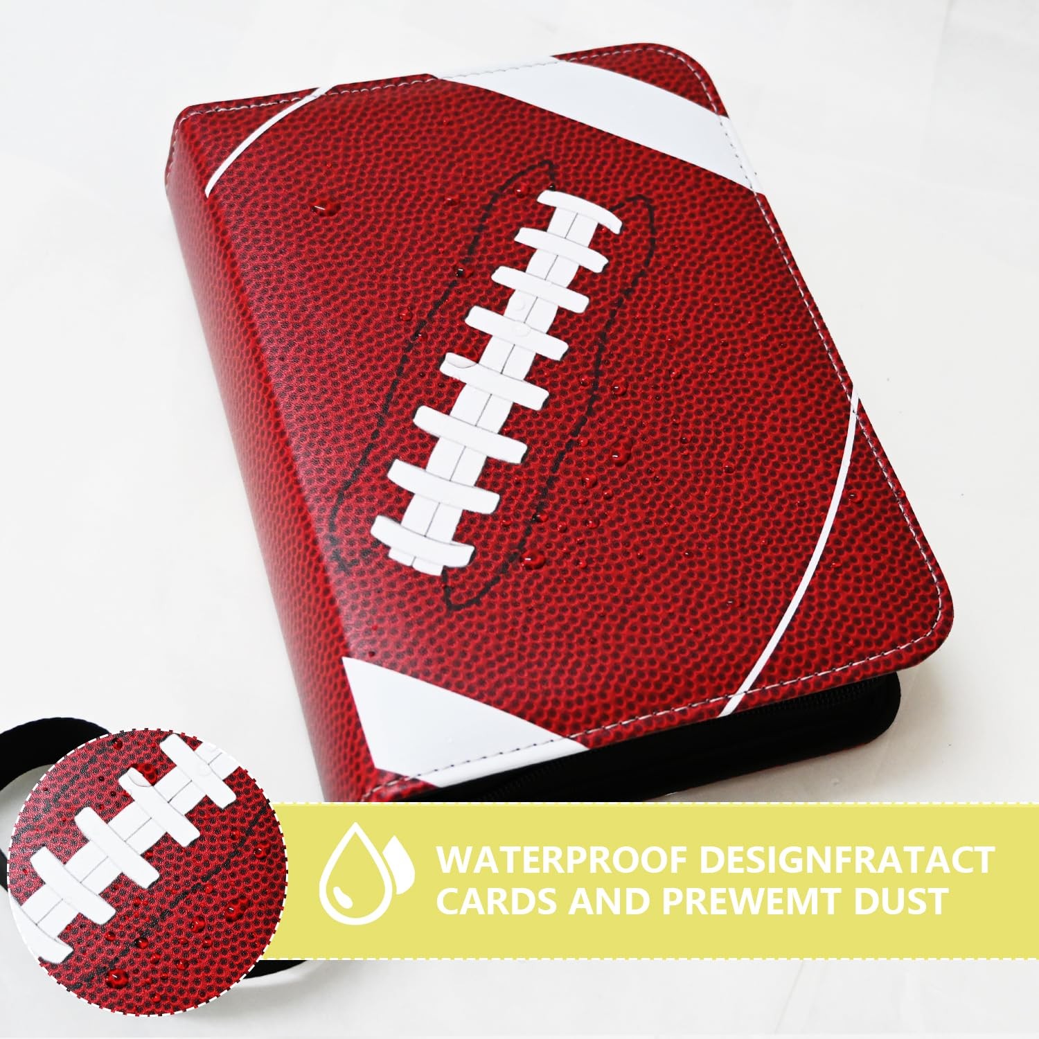 400 Card Binder Pockets, Trading Albums with 50 Football Card, Red
