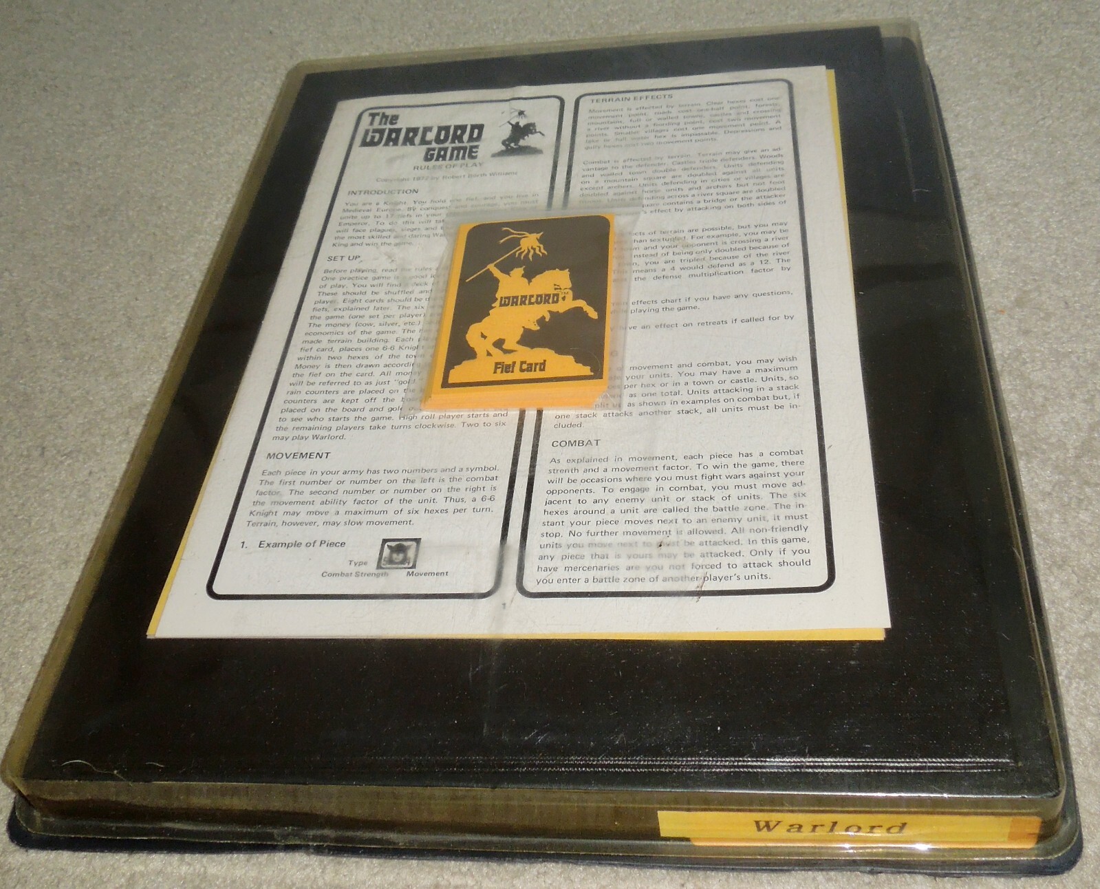 Vintage 1977 The Warlord Game by Robert Borth Williams, Medieval Fantasy Wargame