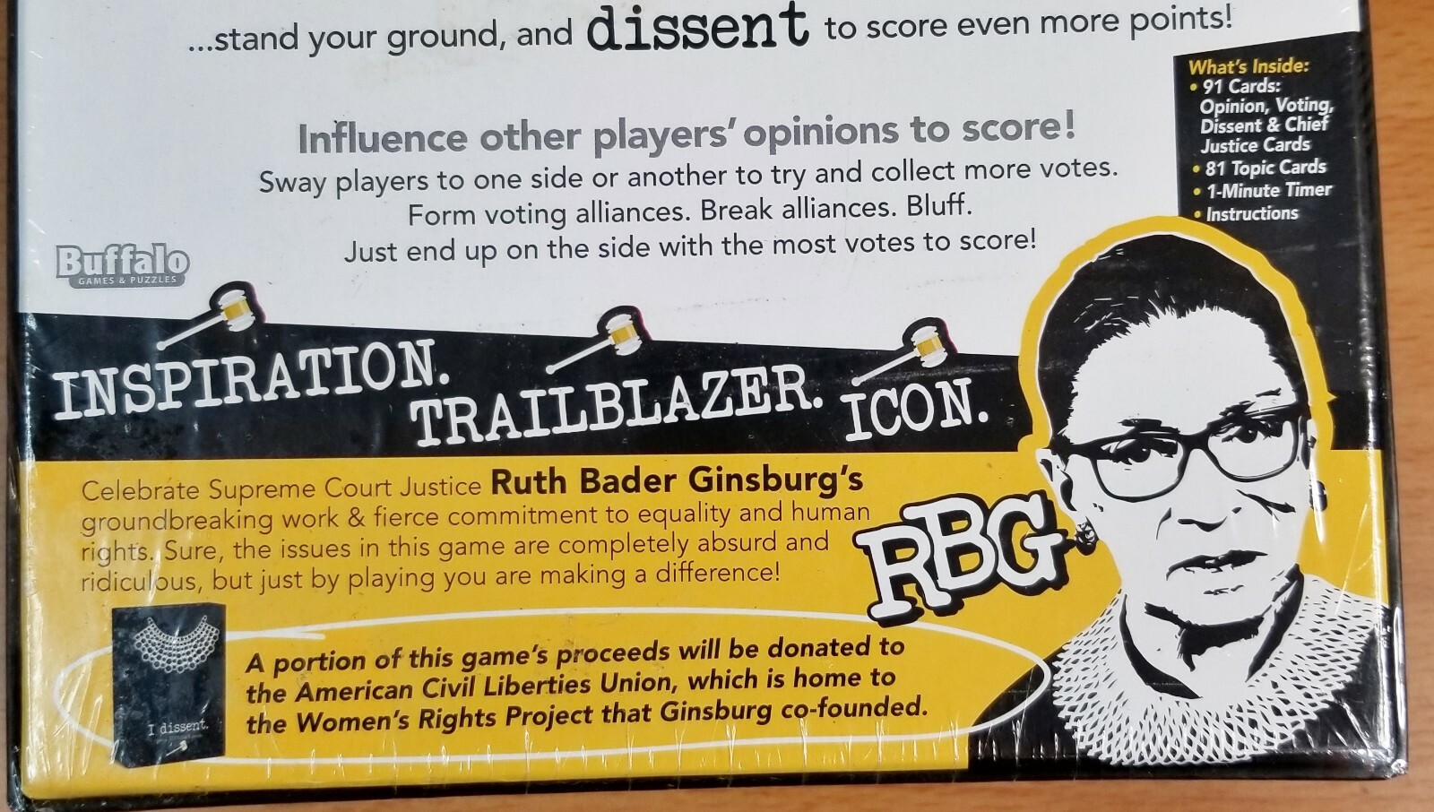 I Dissent A Game of Supreme Opinions New Sealed RBG Ruth Bader Ginsburg Court