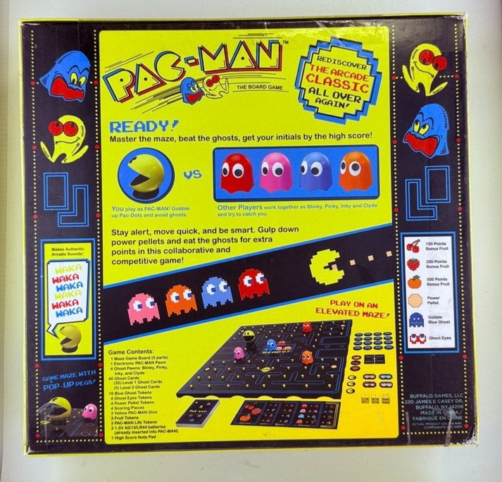 PAC-MAN The Board Game Buffalo Games Retro Arcade Classic Complete 2018