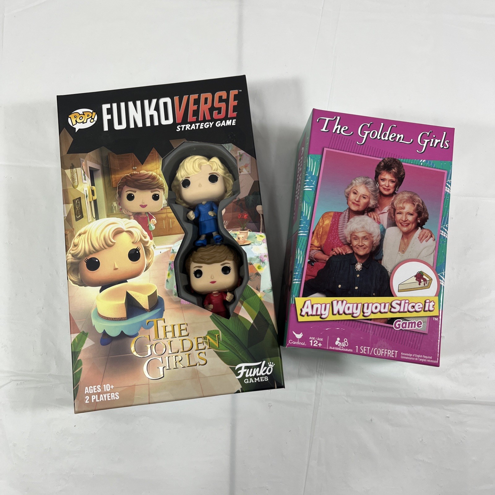 Lot of 2 The Golden Girls Board Game Funko Verse Strategy & Any Way You Slice It