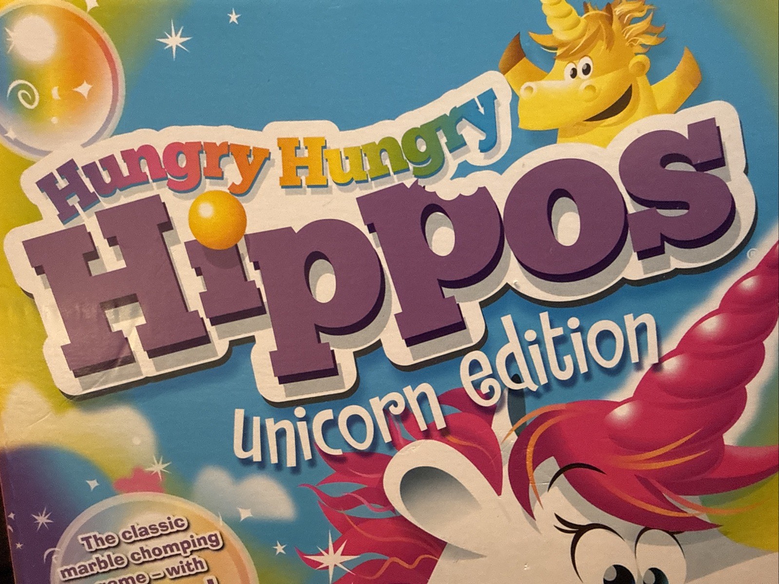 Hasbro Gaming 2020 Hungry Hungry Hippos Unicorn Edition Preschool 4+ New In Box