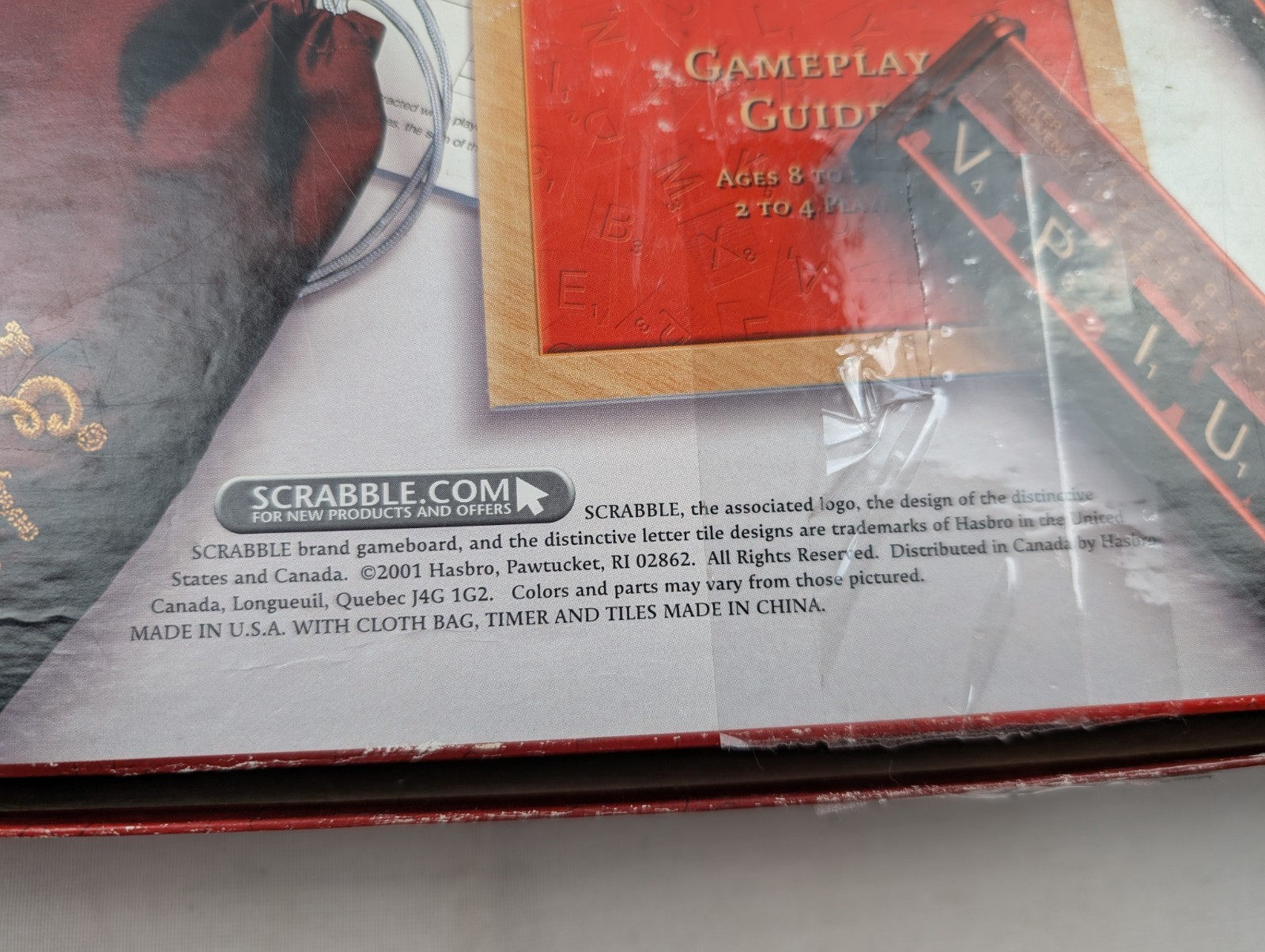 Vintage SCRABBLE deluxe turntable board game – Parker Brothers 2001 – COMPLETE