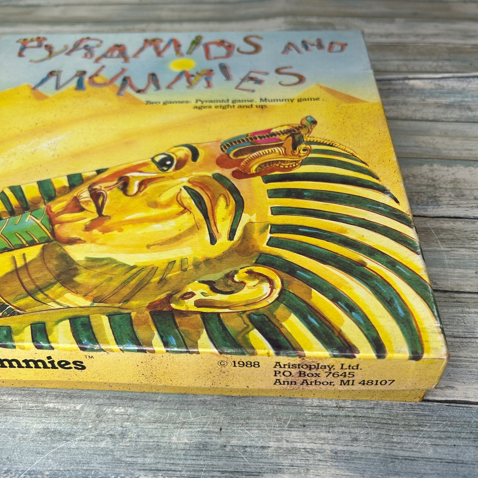 Aristoplay Boardgame Pyramids and Mummies Box Vintage 80s 1988 Retro