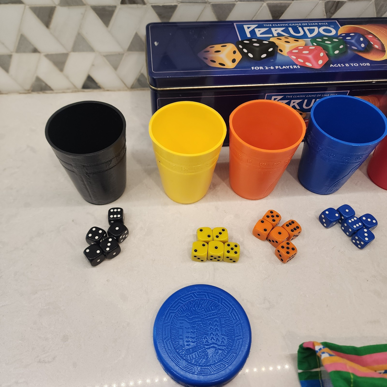 Perudo – Game of Liar’s Dice – Complete With Original Travel Bag