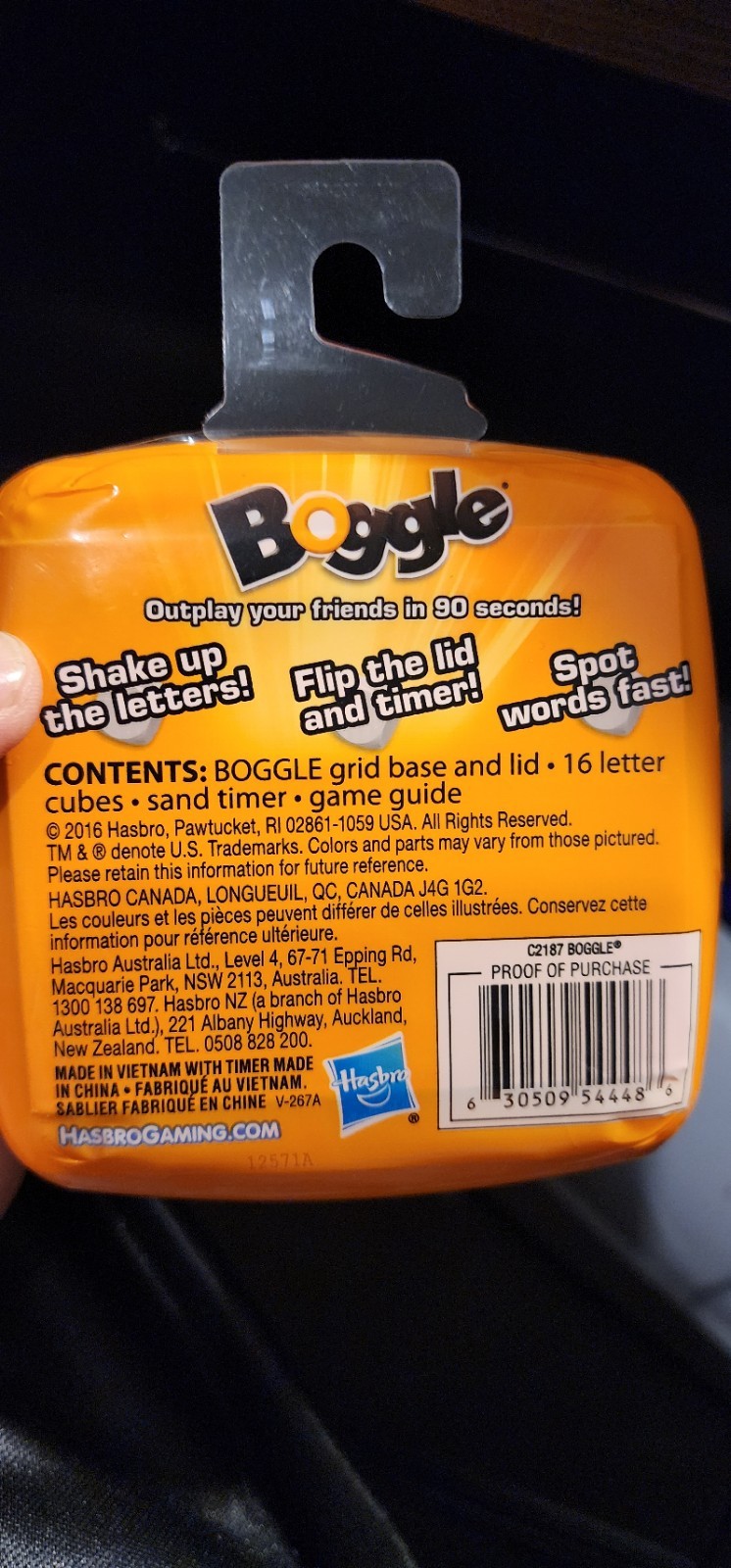 Boggle Classic by Hasbro Gaming Brand New for Ages 8 and Up