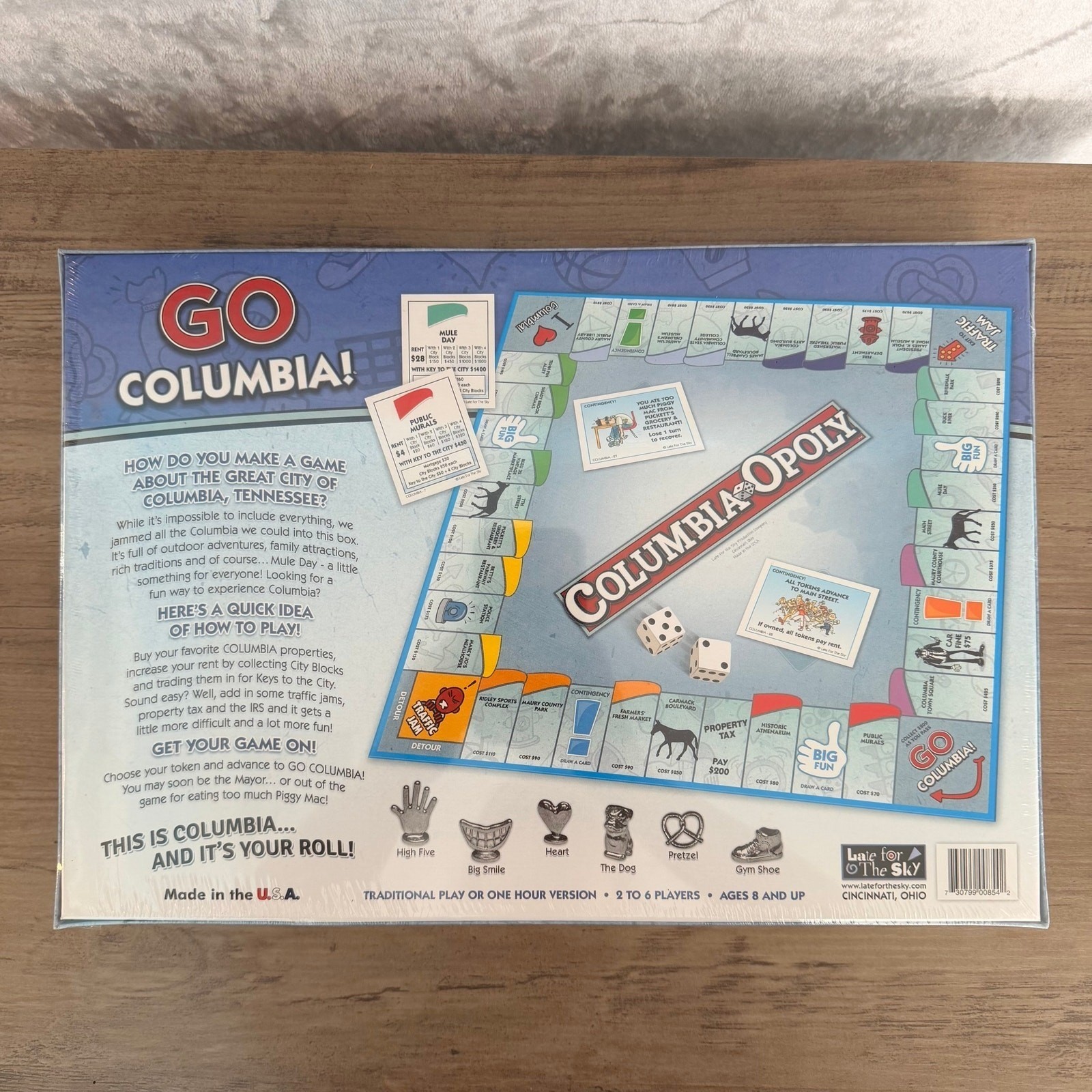 Sealed Columbia-Opoly Board Game Late For The Sky Tennessee
