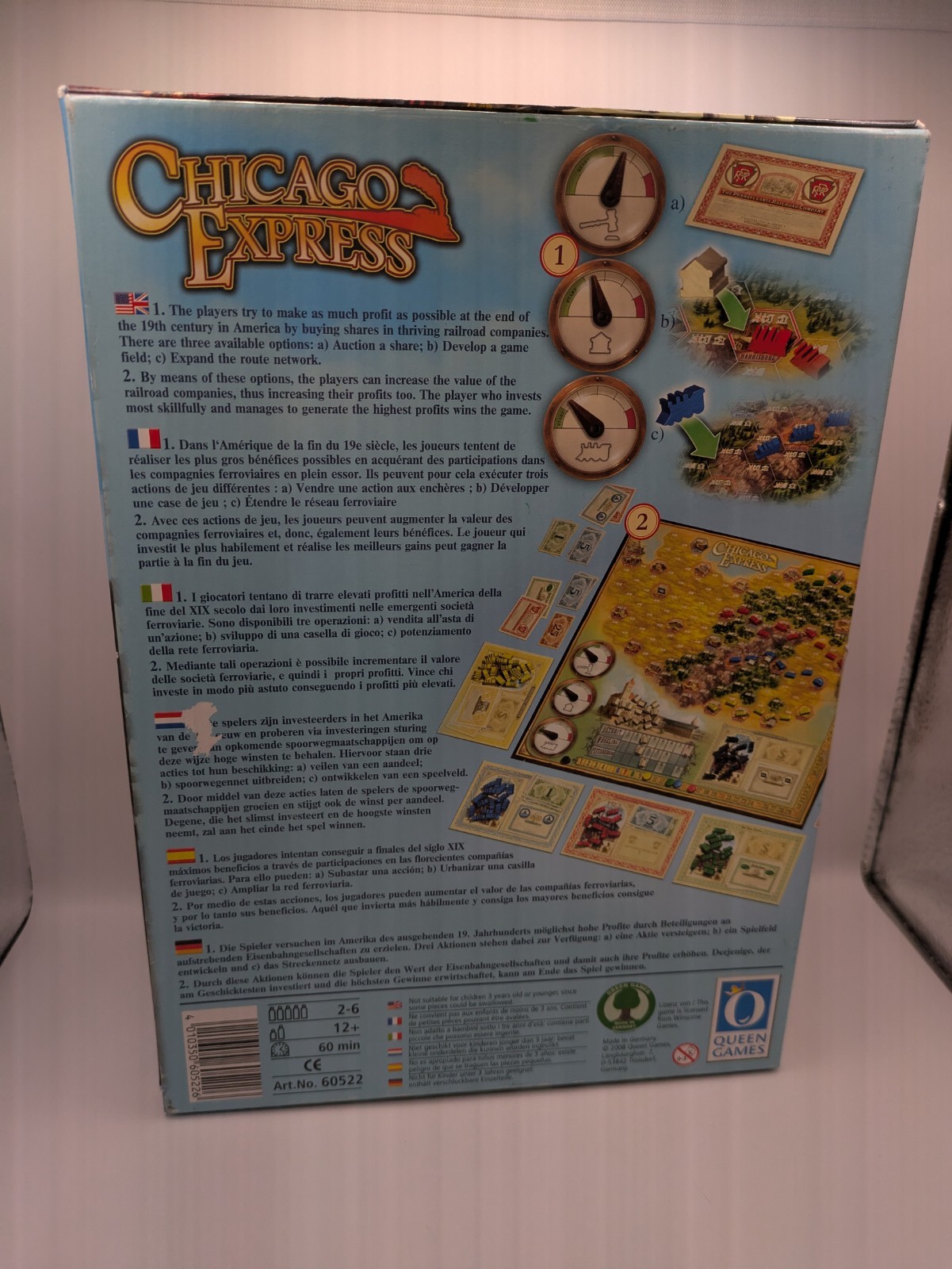 Harry Wu Chicago Express Board Game Queens Games COMPLETE!