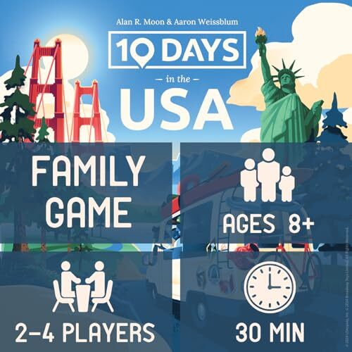 10 Days in The USA | Family Road Trip Board Game for All Ages | Designed by