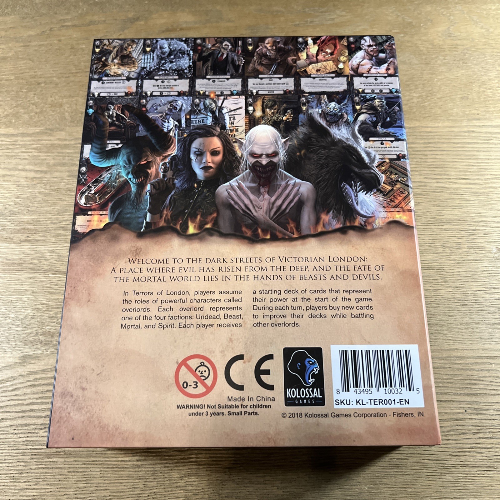 Kolossal Games Terrors of Board Game, Unplayed Good Condition Kickstarter
