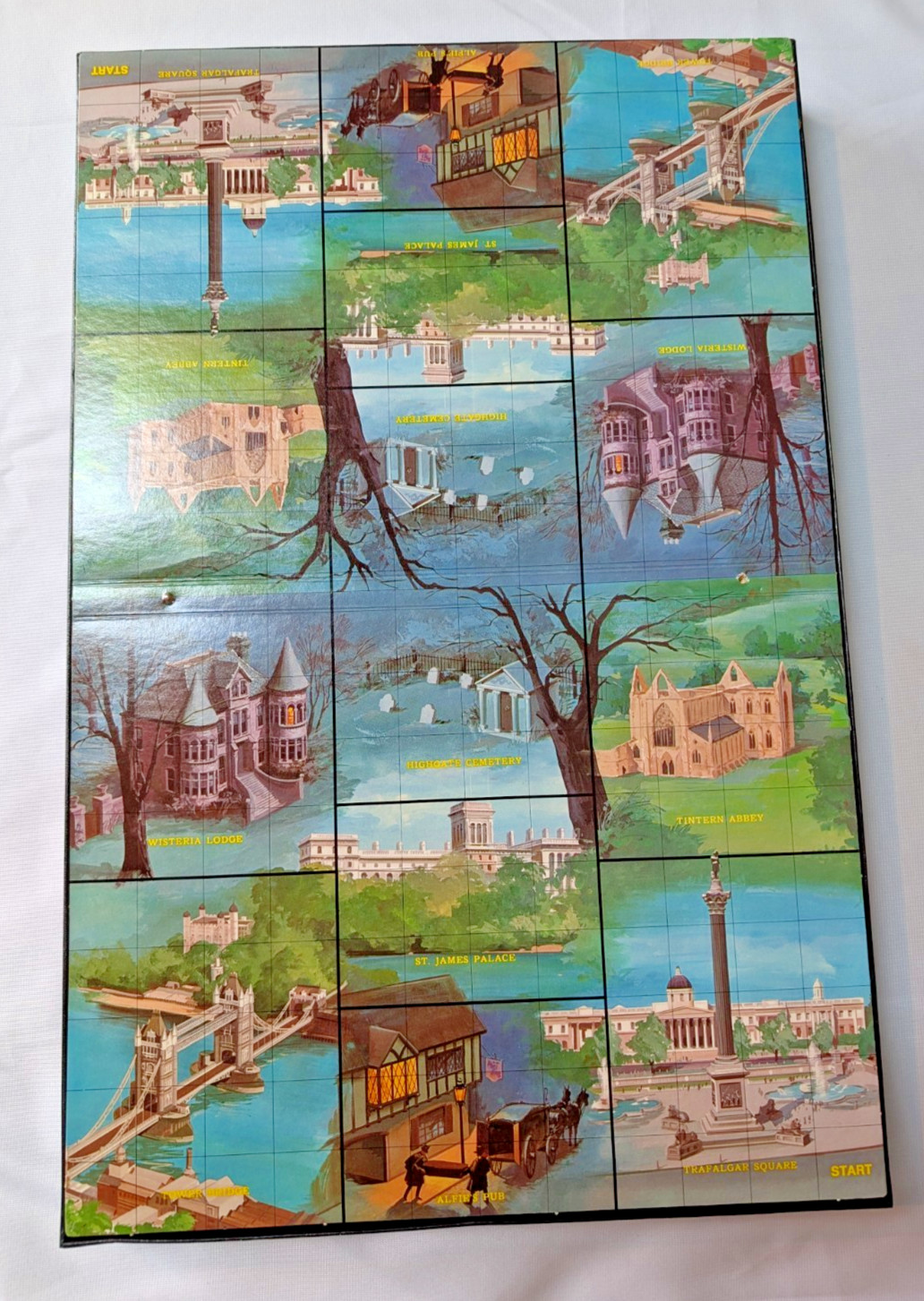 1974 Sherlock Holmes Mystery Board Game Cadaco COMPLETE & UNPUNCHED (h)