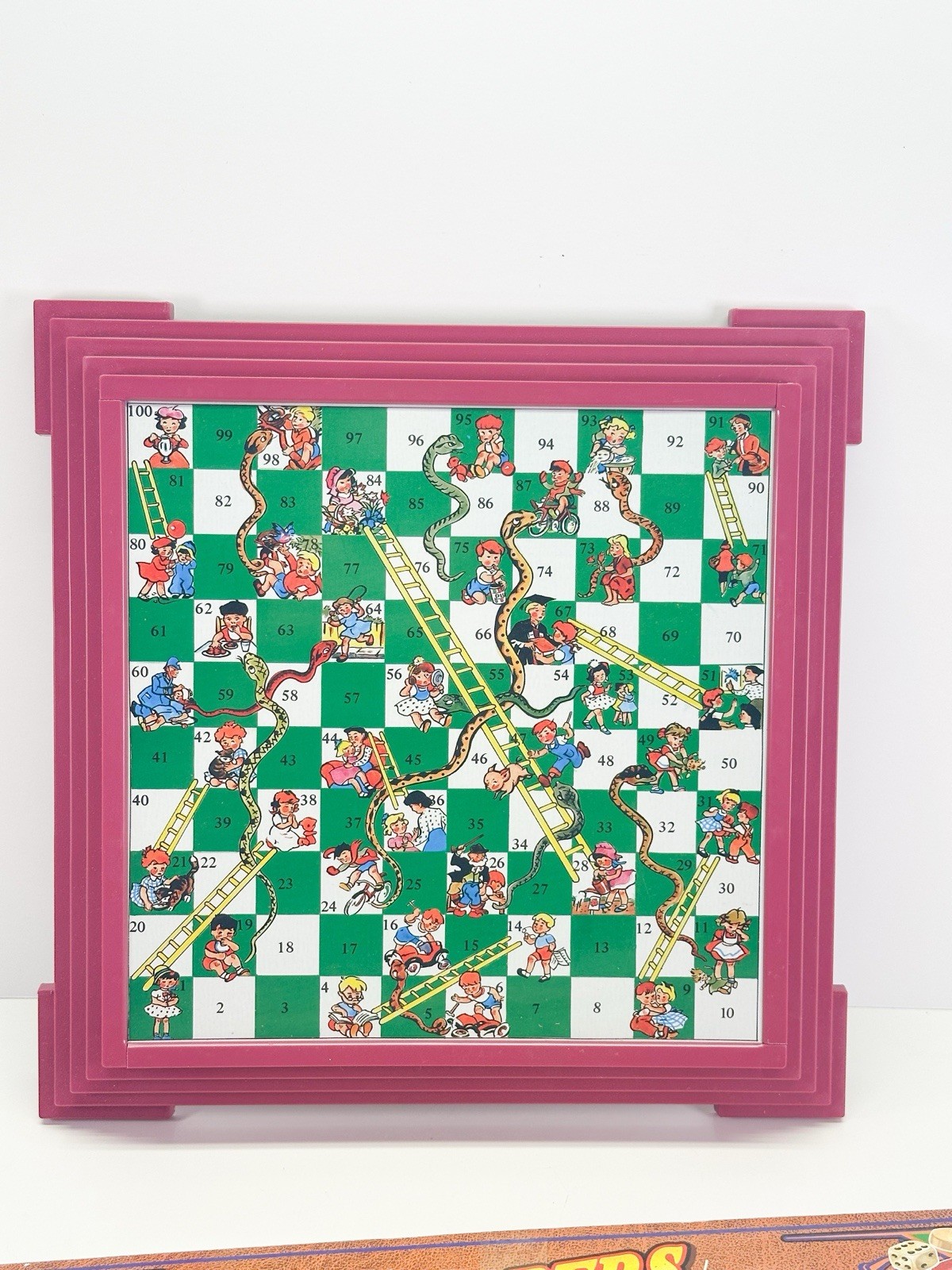 Cathay No. 975N Vintage Magnetic Snakes And Ladders Boardgame COMPLETE Travel