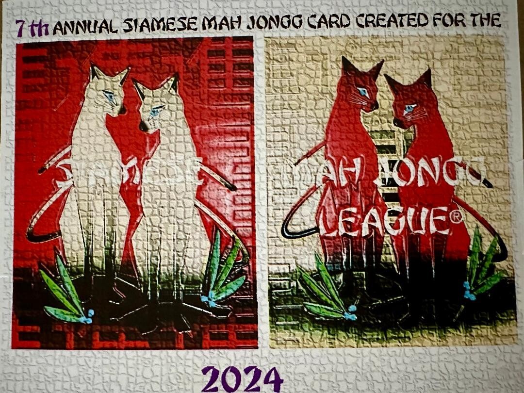 MAHJTOPS 7TH ANNUAL 2024 SIAMESE MAH JONGG CARD LARGE