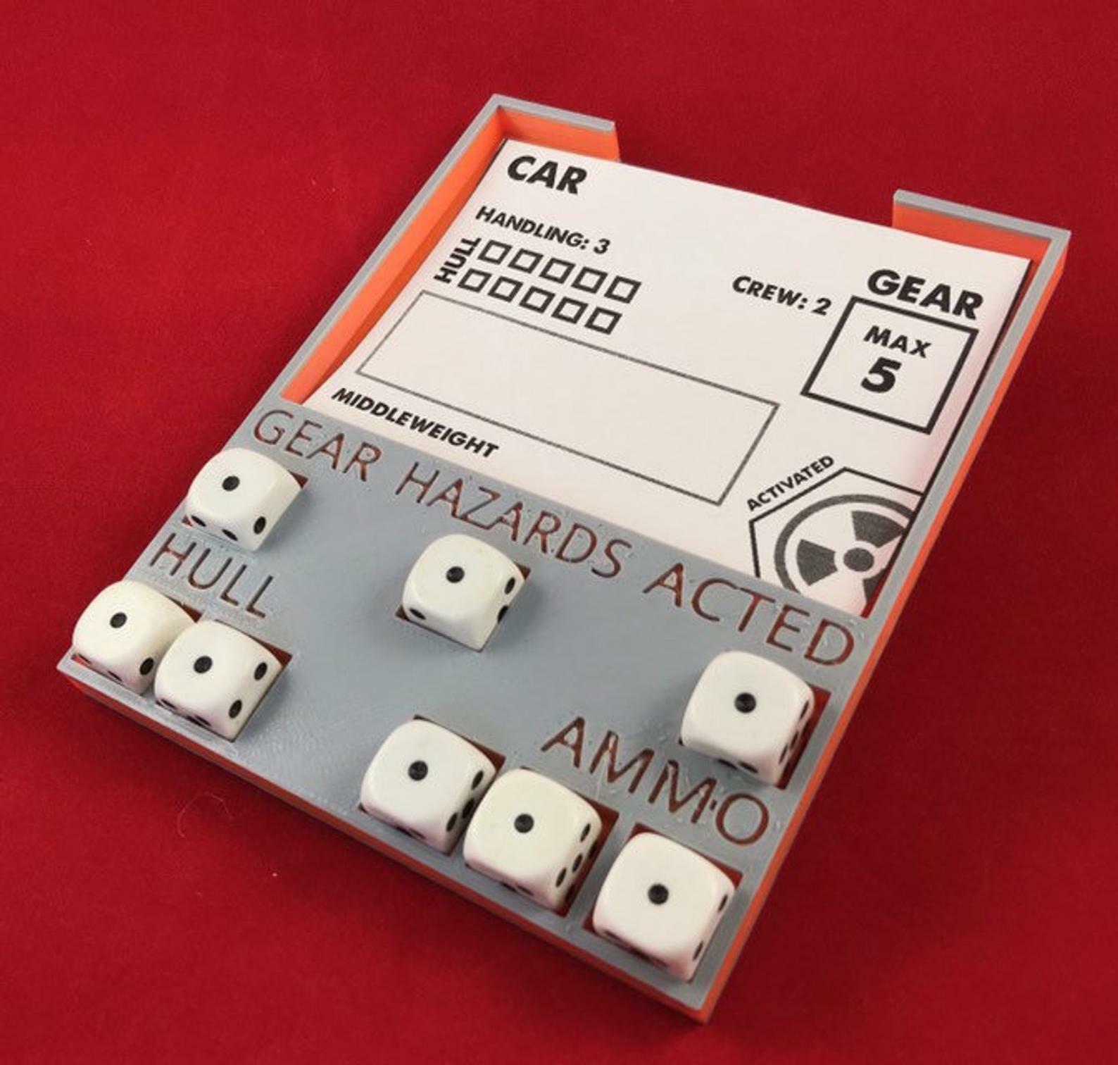 Gaslands™ Compatible Vehicle Tray – Custom 3D Printed