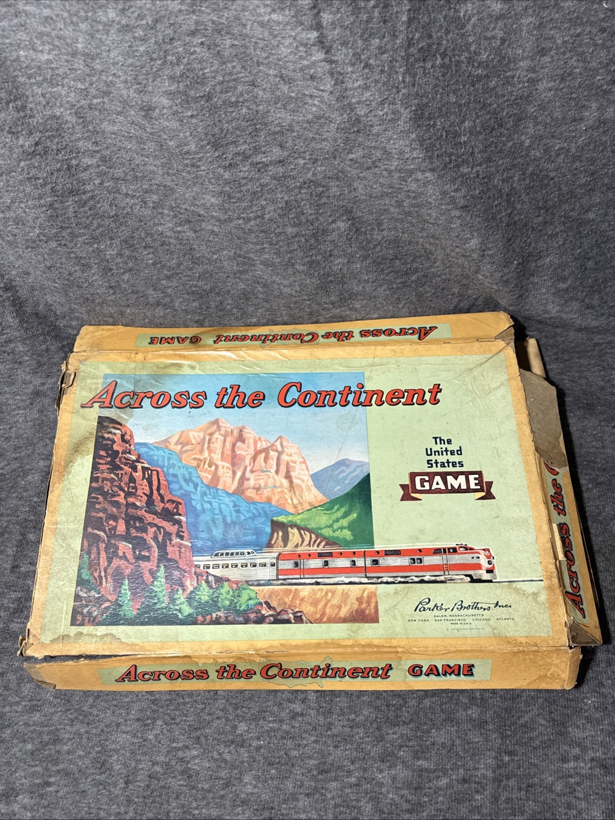 America Across The Continent Parker Bros vintage board games 1950s