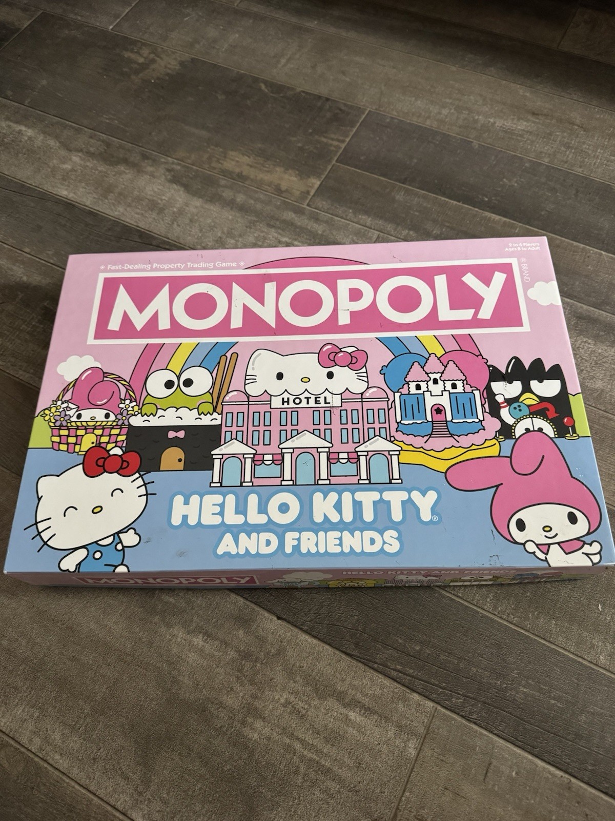 Monopoly Fast-Dealing Property Trading Board Game Hello Kitty 2-6 Players 8+