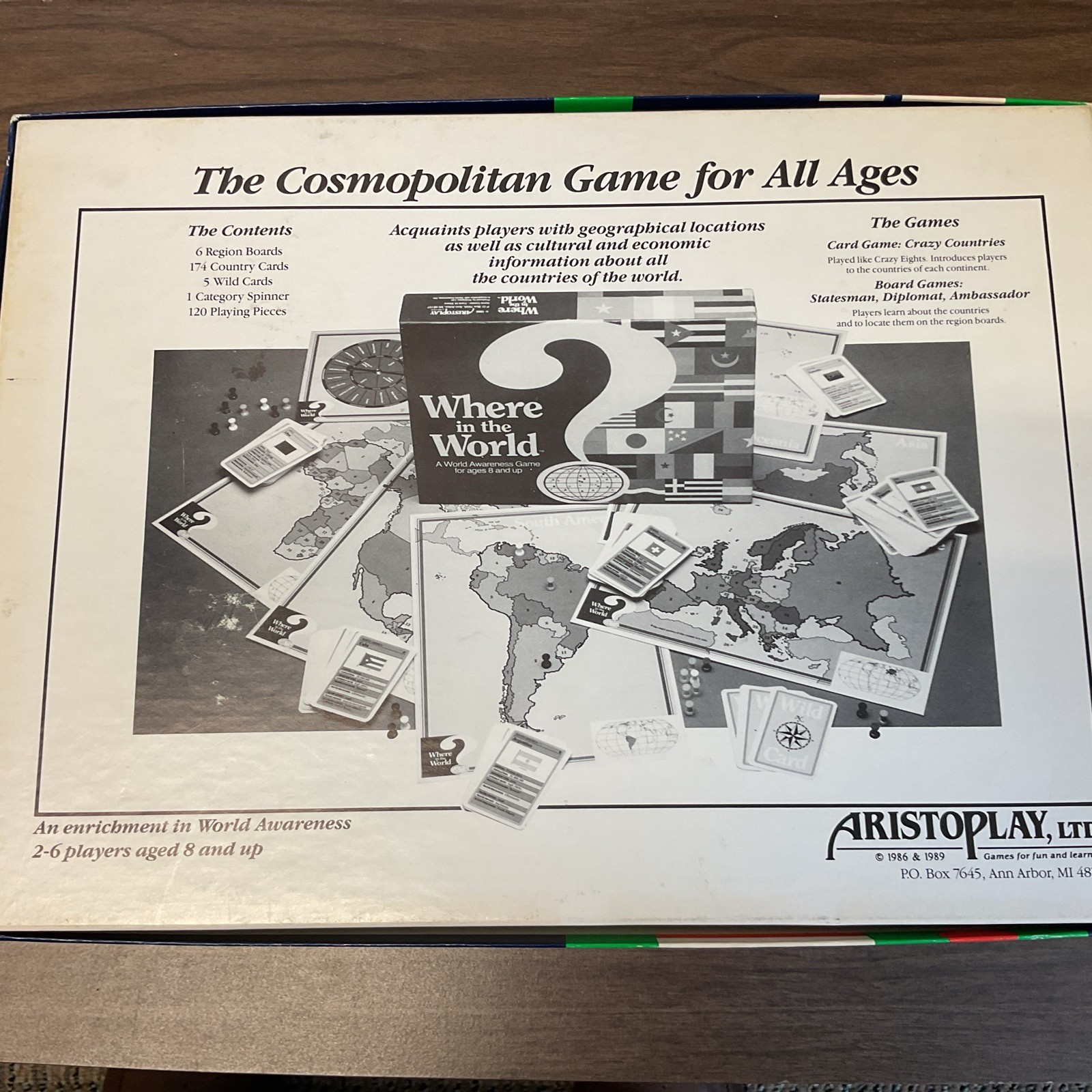 Vintage 1968 Where in the World? Aristoplay Board Game Ages 8+ Complete Fun Lear