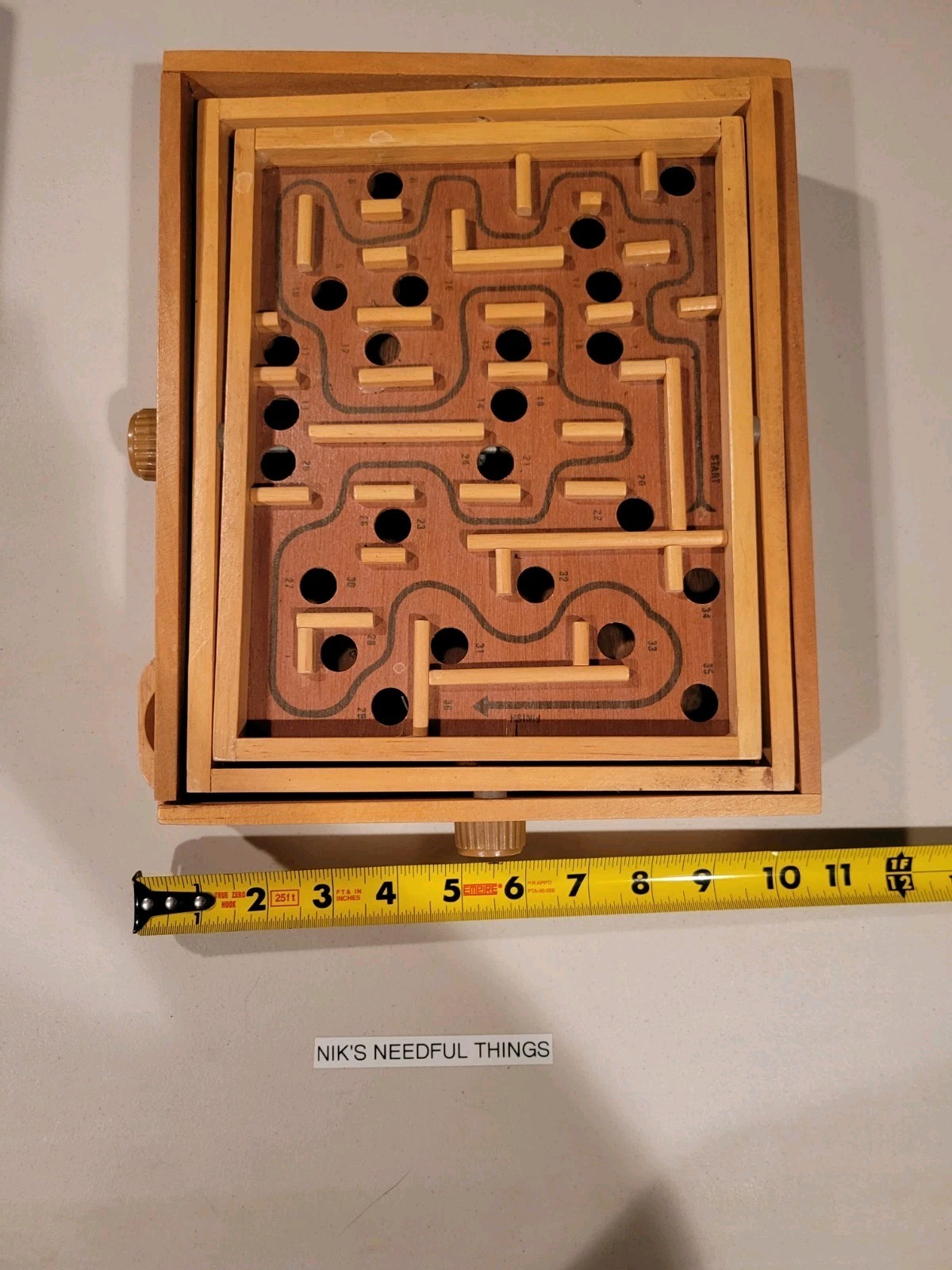 Vintage Labyrinth Used Loose Maze Marble Balance Game Lot Of 2 Large & Small Set