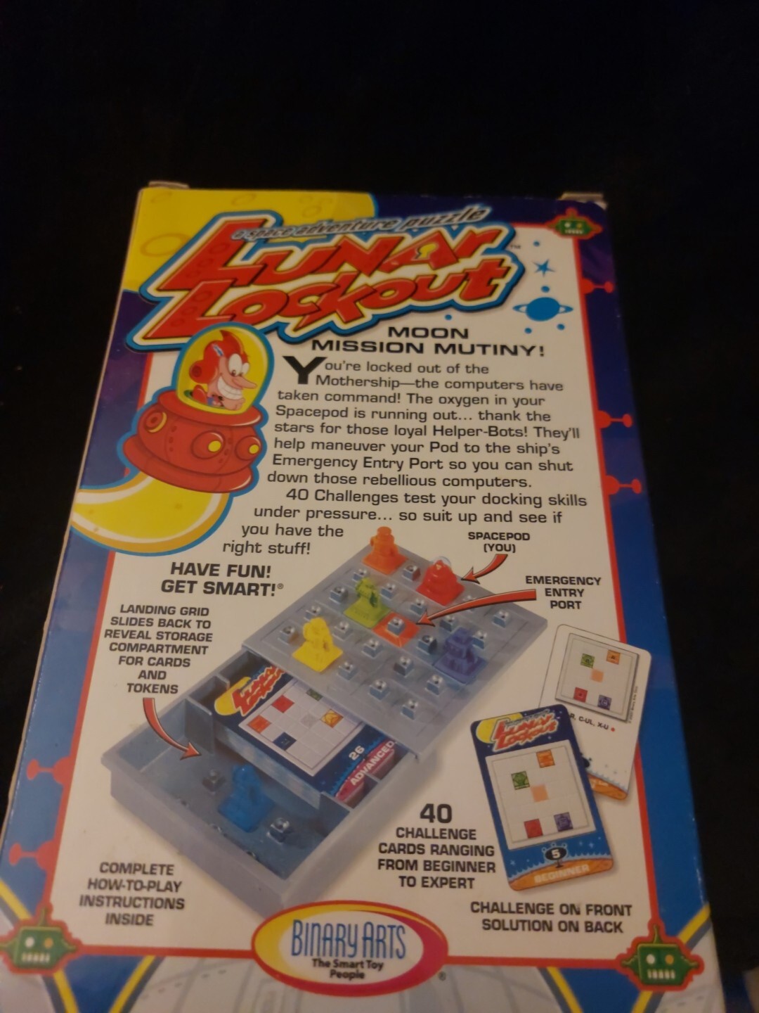 NEW Vintage 2000 Binary Arts Corp Lunar Lockout Board Puzzle Game