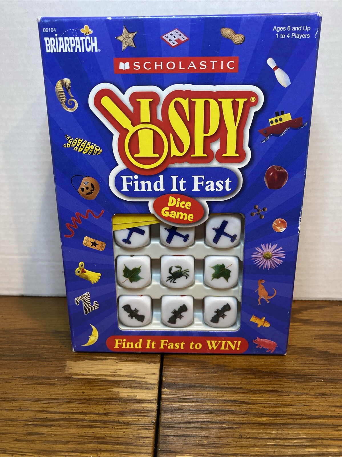 New – Briarpatch Scholastic I Spy Find It Fast Dice Game – Ages 6+ | 1-4 players