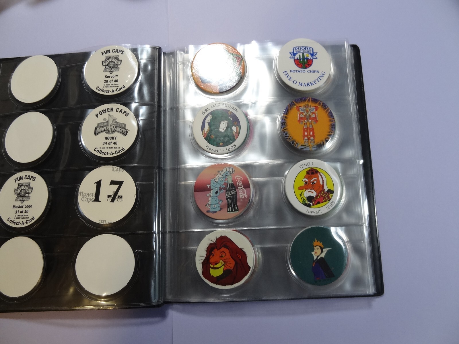 Pogs * 100 Miscellaneous Variety in Binder * 5 Slammers * Plastic & Metal