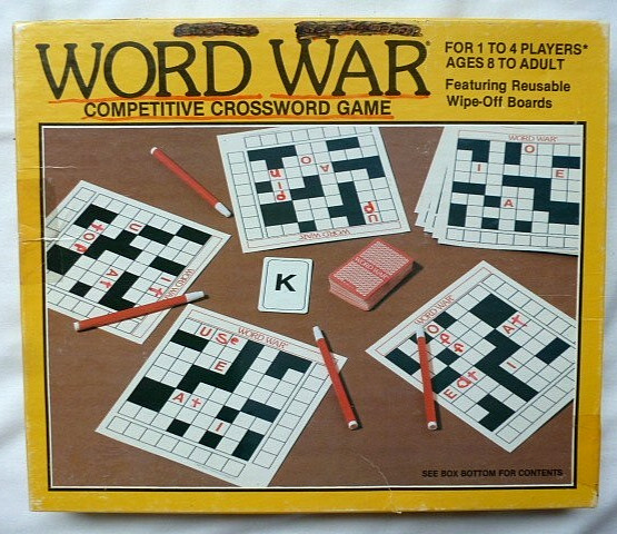 Vintage Word War Competitive Crossword Game 1983 Western Pub Complete
