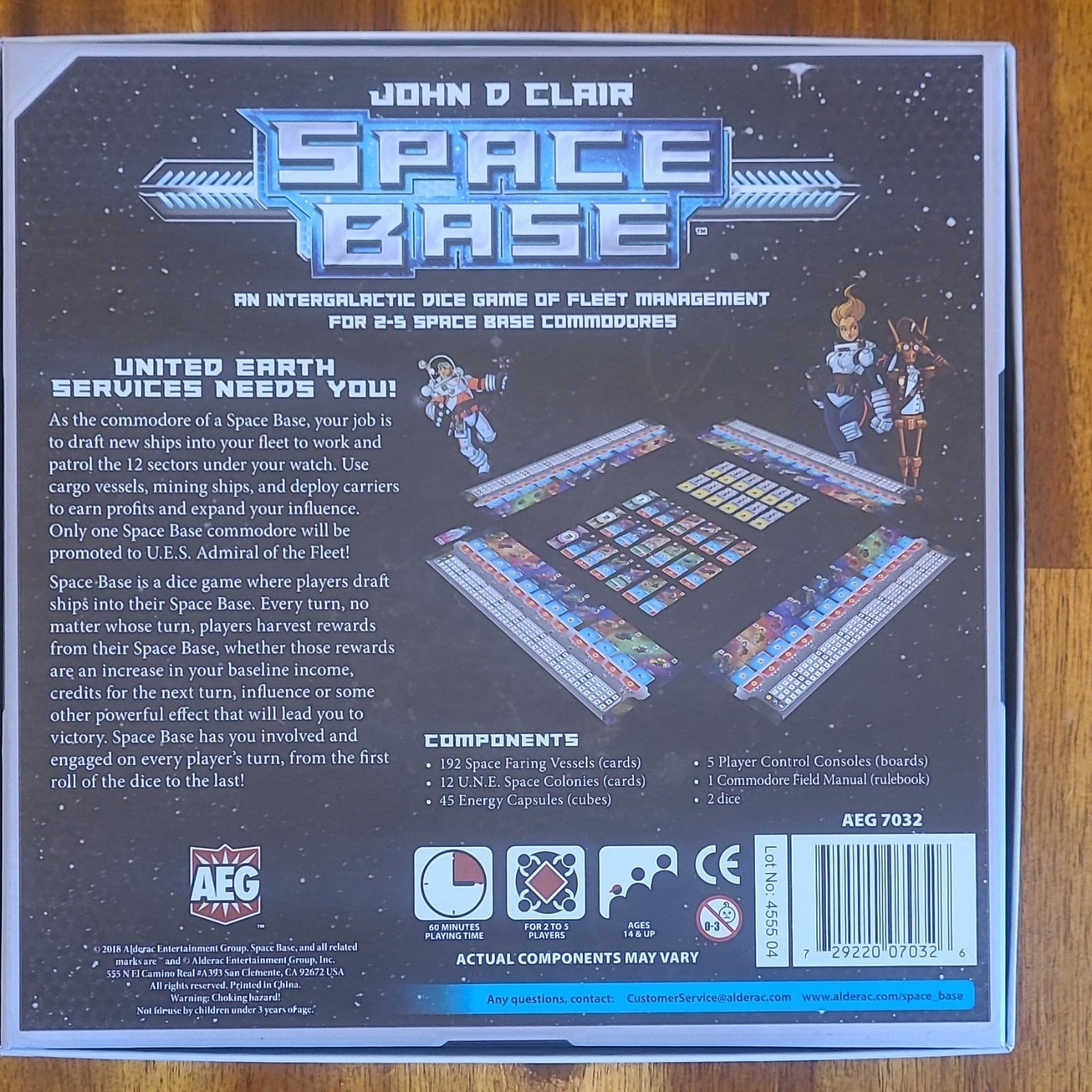 AEG Space Base Dice Game Golden Geek Award 2+ Players Ages 14+ (AEG 7032)