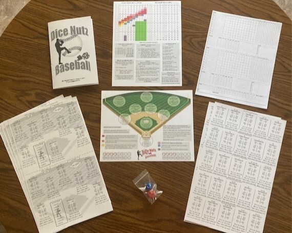 Dice Nutz Baseball Tabletop Board Game w/ Historic MLB Teams Card Sets 1,2,3 & 4