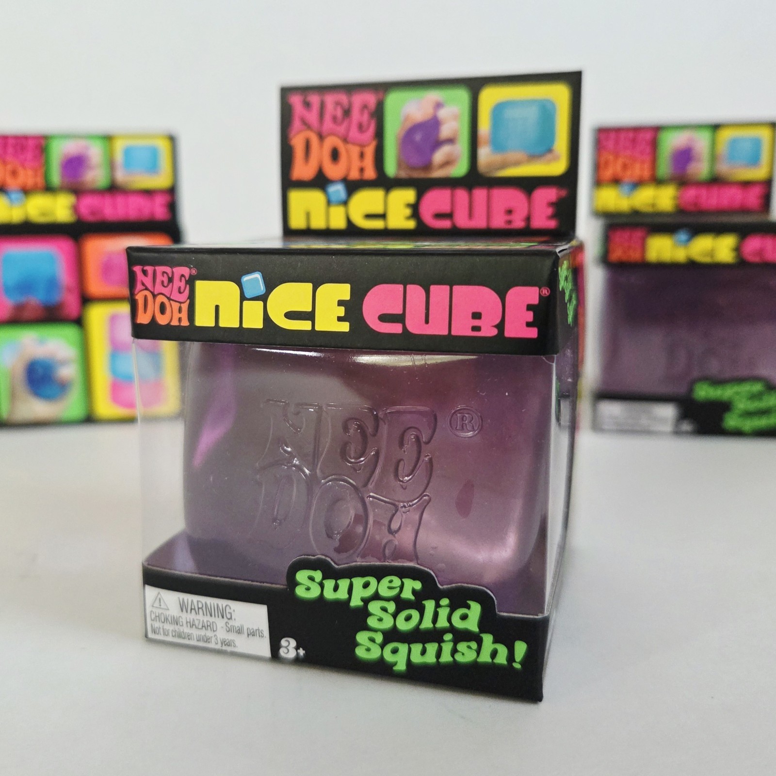 PURPLE NeeDoh Nice Cube Nee Doh Nicecube 2.25″ Squishy Stress Toy 100% AUTHENTIC