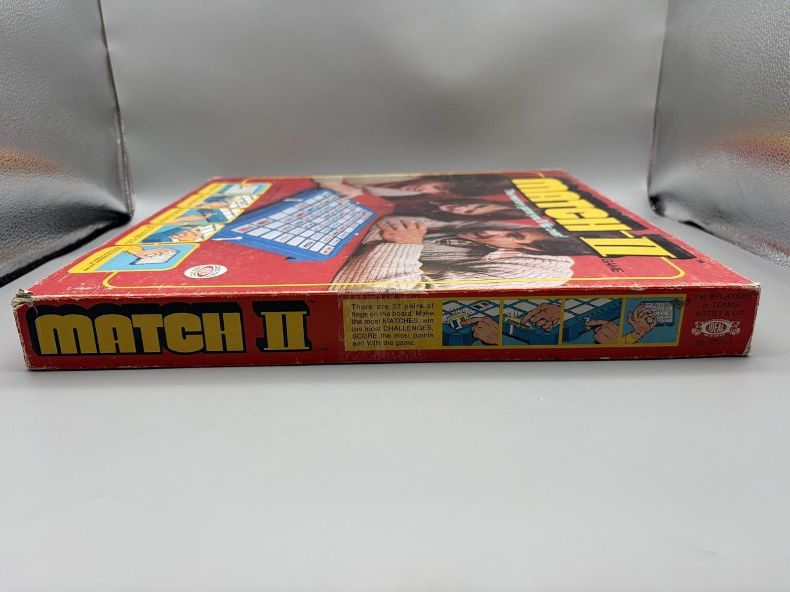 Vintage 1970s Match II Memory Board Game Ideal World Flags Maps Geography READ