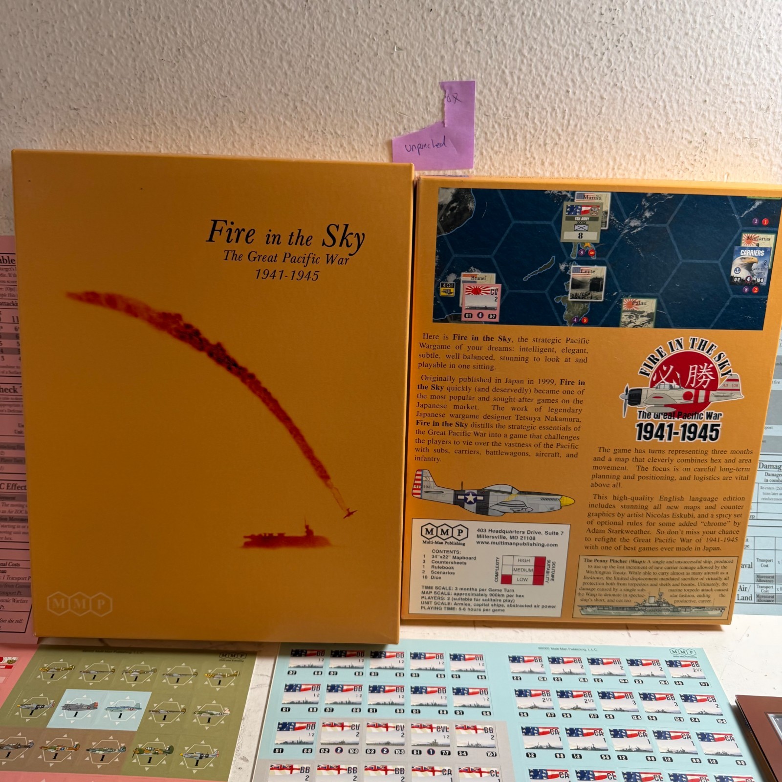 Fire in the Sky: The Great Pacific War 1941-1945 Multi-Man Publishing Board Game