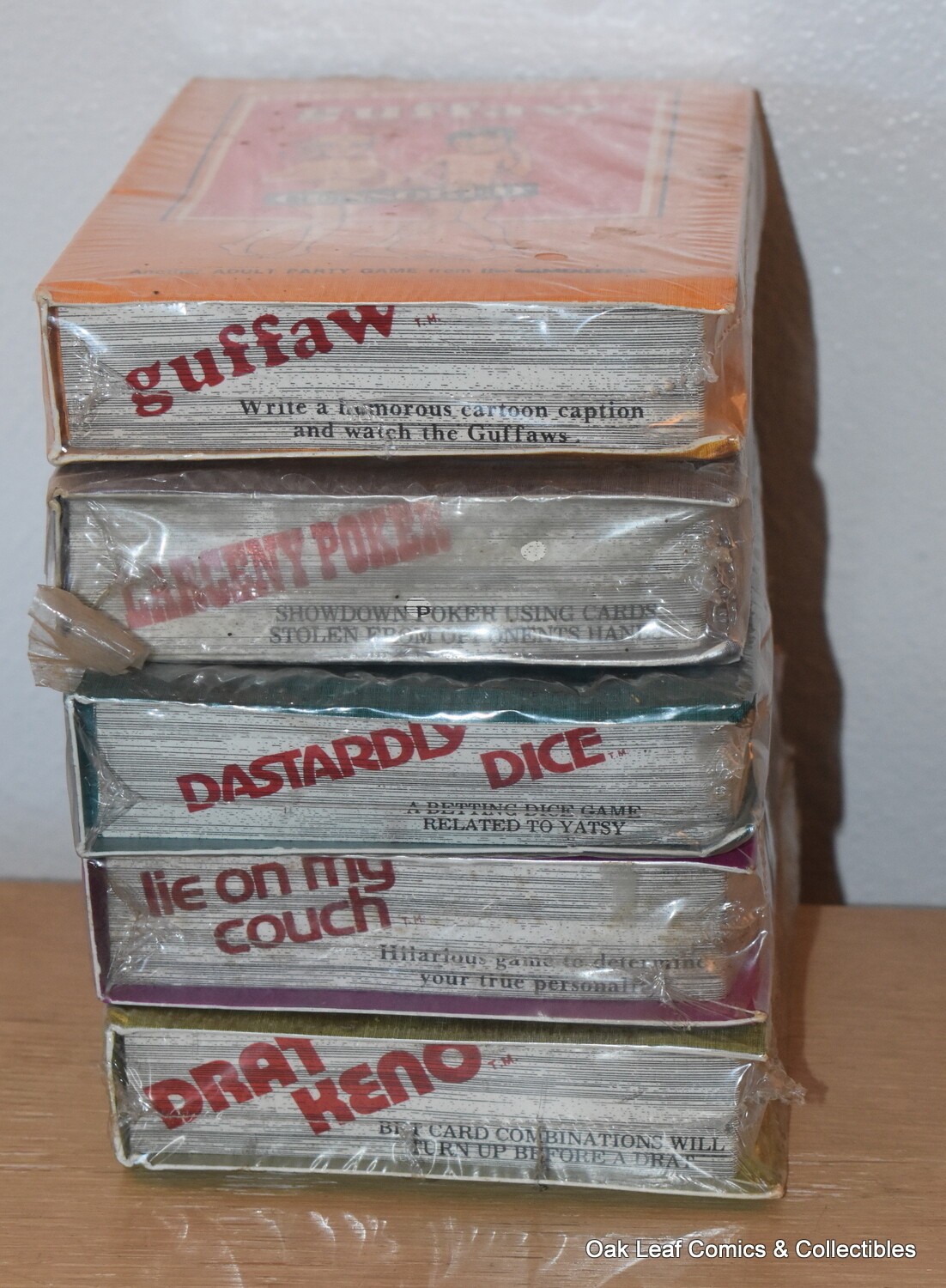 Lot of 5 Adult Party Games 1974 J.L. Brown. ALL still SEALED!