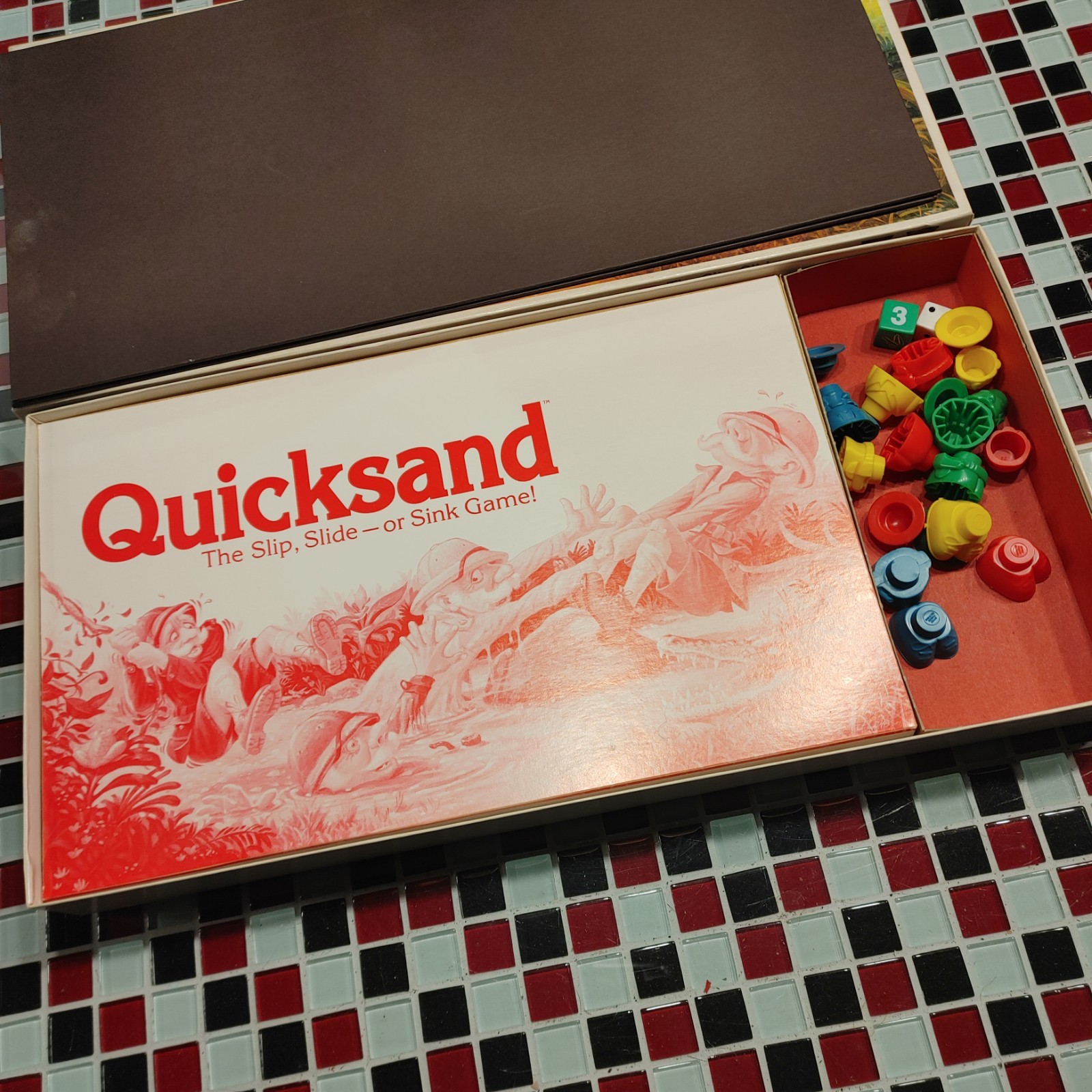 COMPLETE ~ Vtg 1989 Quicksand Slip Slide or Sink Parker Brothers Board Game