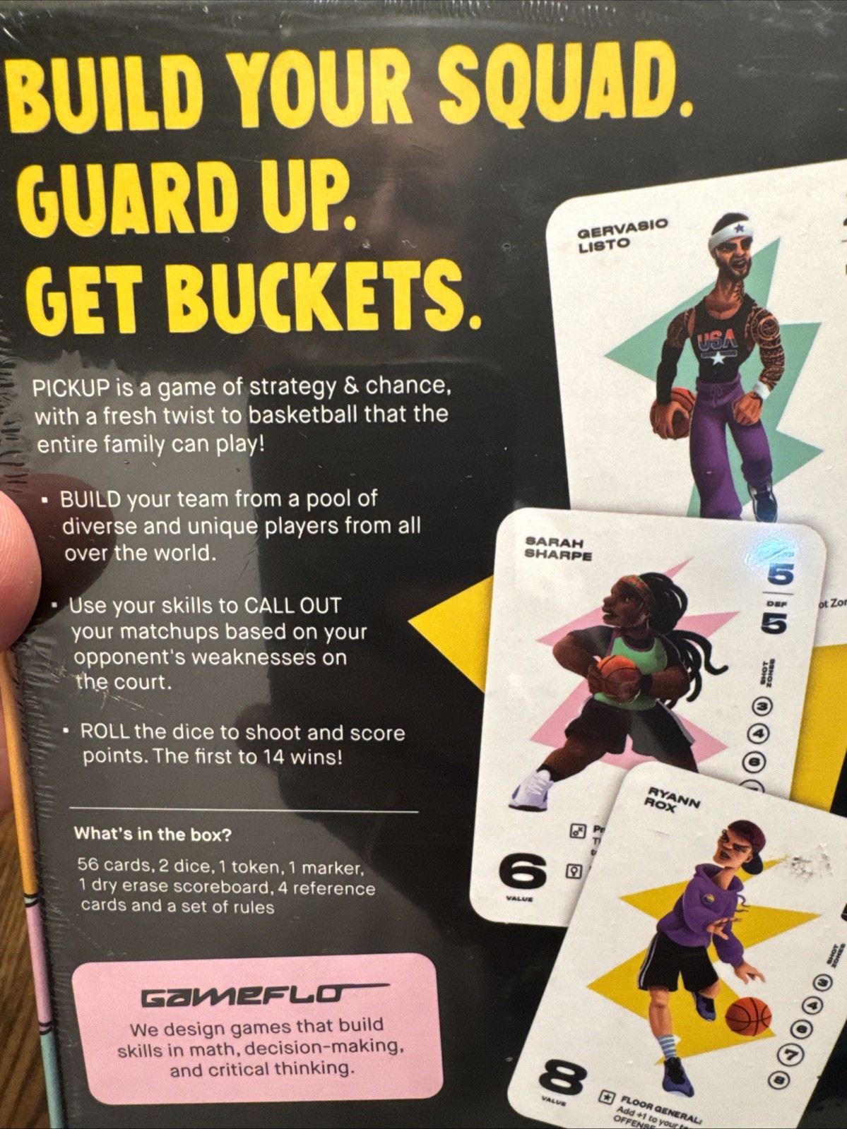 Gameflo Pickup Basketball Card Game Of Strategy Ages 8+ 2 – 6 Players NIP Sealed