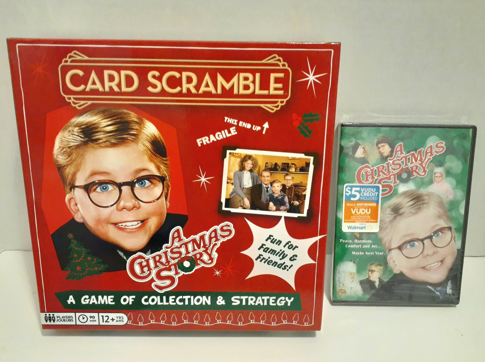 A Christmas Story Card Scramble Strategy Board Game Holiday and Movie DVD NEW
