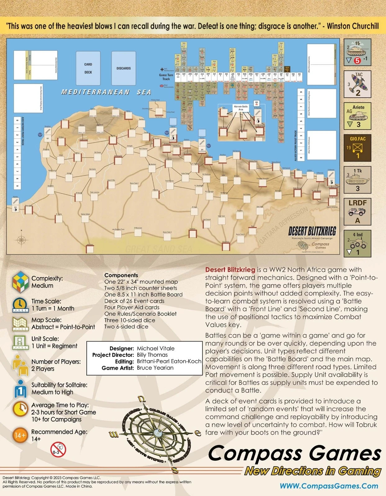 Compass Games – Desert Blitzkrieg: Rommel’s North African Campaign – NEW