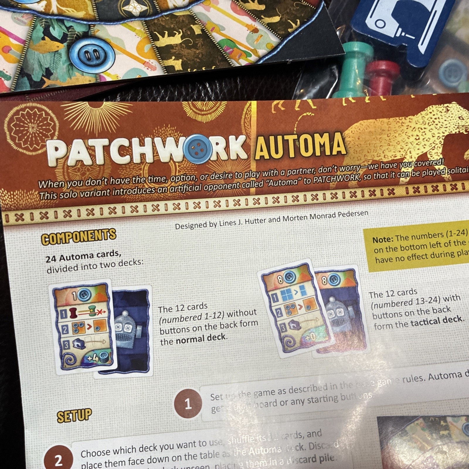 PATCHWORK 10-Year Anniversary Edition Board Game Uwe Rosenberg Complete/Excellen