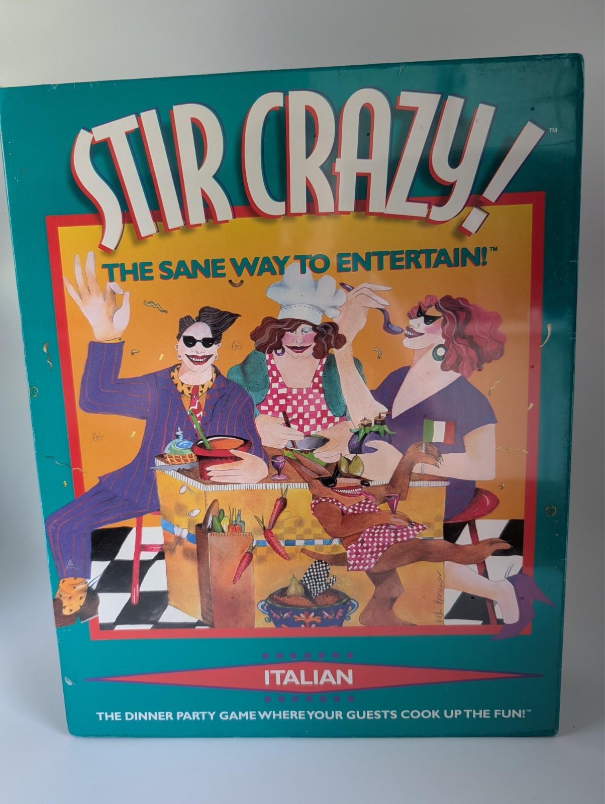 Stir Crazy! Italian The Sane Way to Entertain Dinner Party Game 1996 NEW SEALED