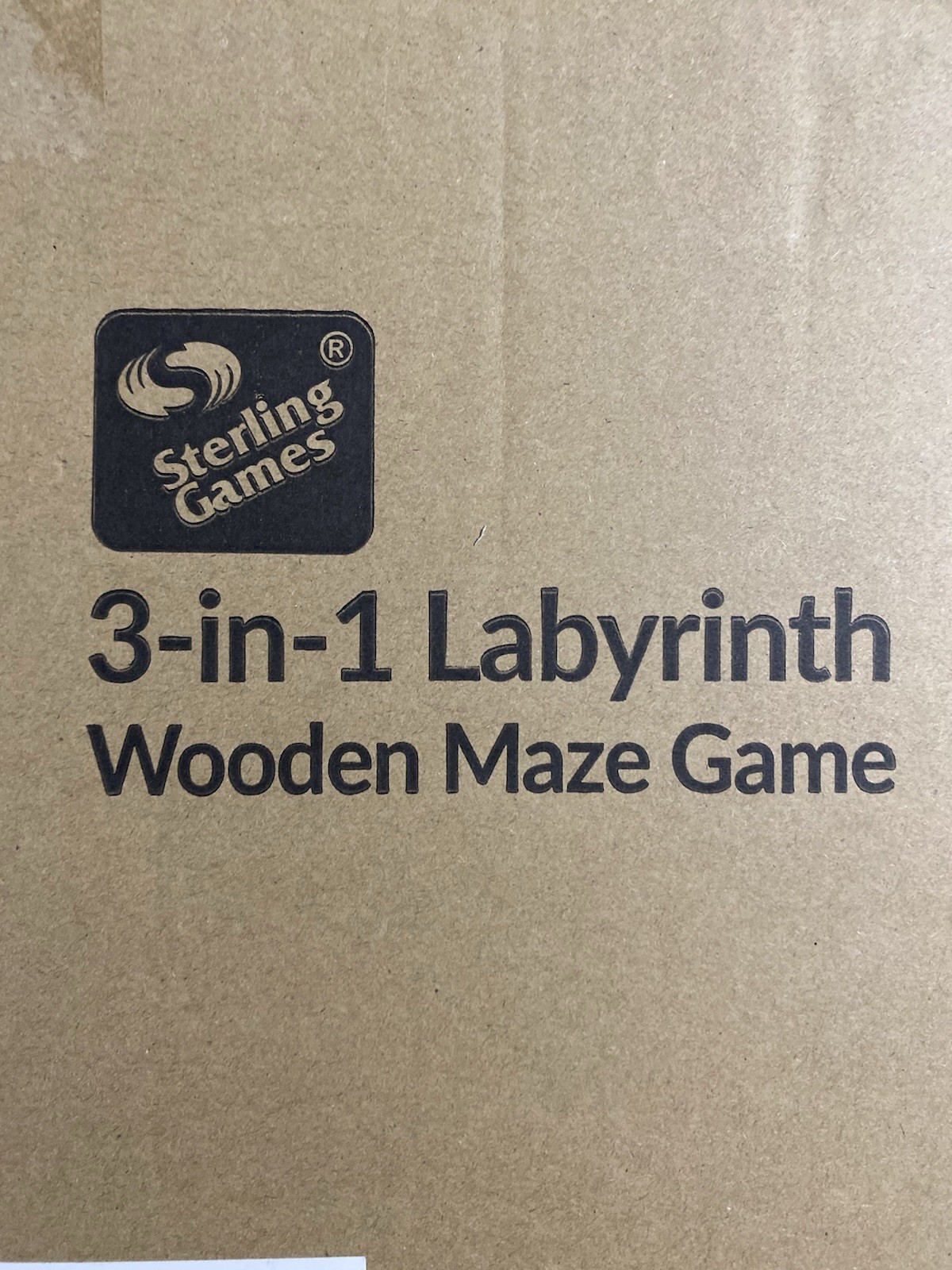 NEW Sterling Games 3 in 1 Labyrinth Wooden Maze Game. 12 3/4 x 11 1/2 inches