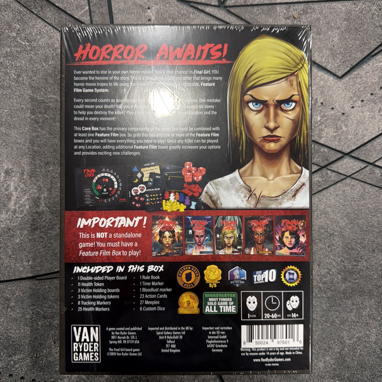 Final Girl Core Box Van Ryder Games NEW Horror Solo Game