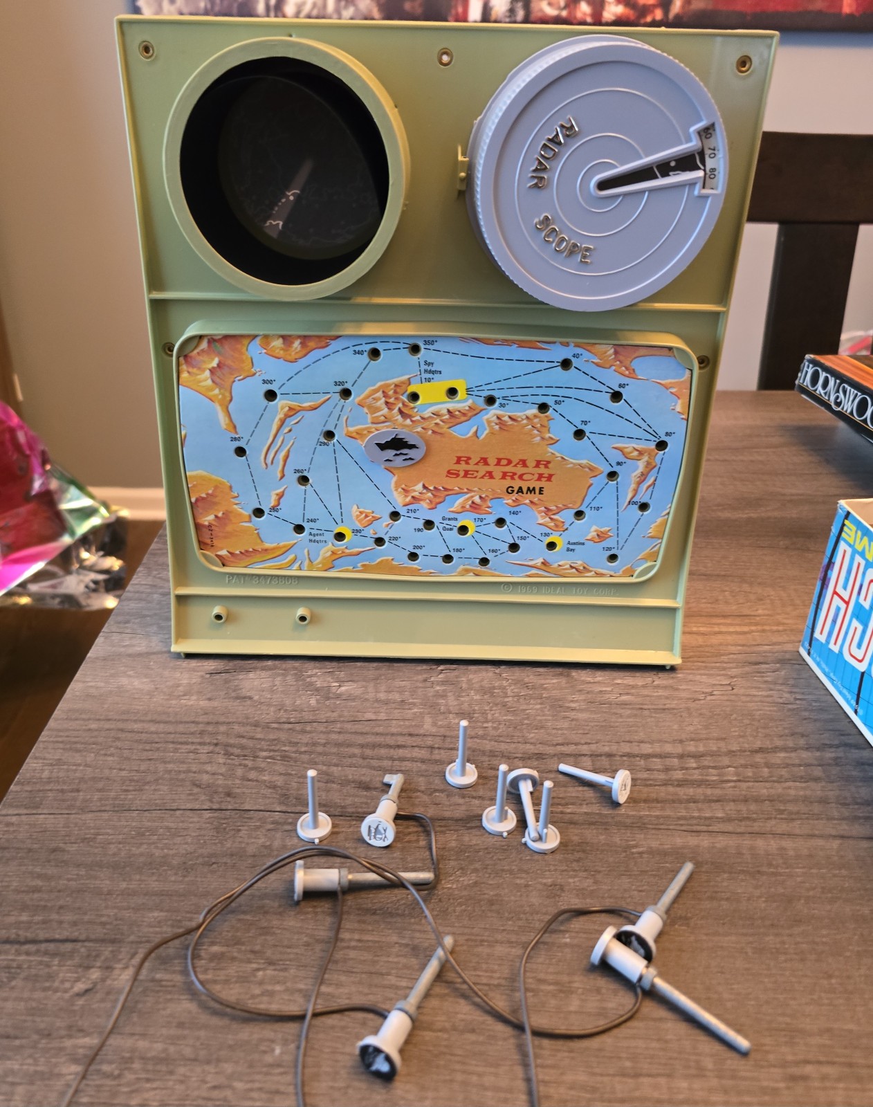 Electronic Radar Search Game by Ideal Toys 1969 Complete IOB Battery Operated (U