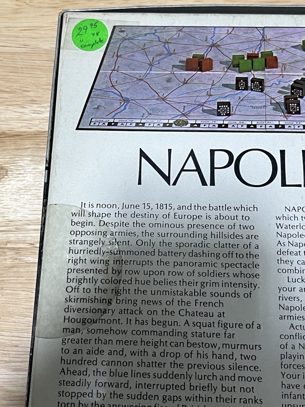 Napoleon: The Waterloo Campaign Game by Avalon Hill 826, 1977. 100% complete.