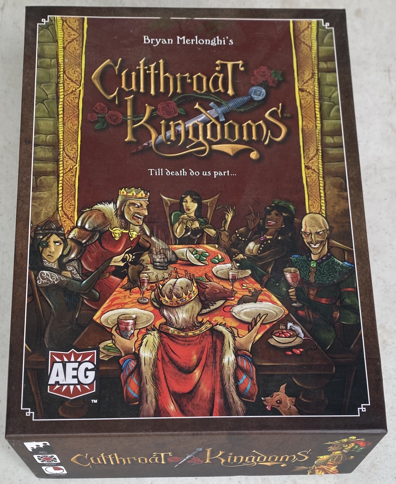 BRAND NEW DESIGNER SIGNED Cutthroat Kingdoms by AEG Medieval Board and Card Game