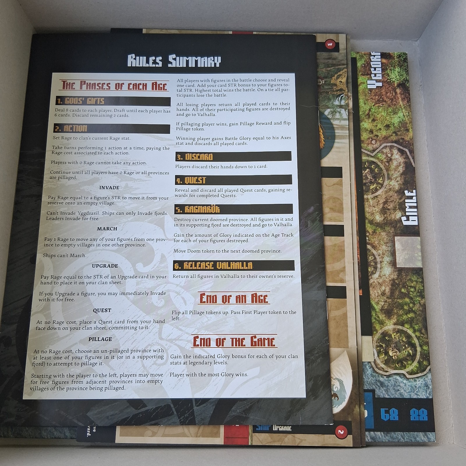 Blood Rage Core Game Box Eric M. Lang CMON 99% Complete Very Good Condition