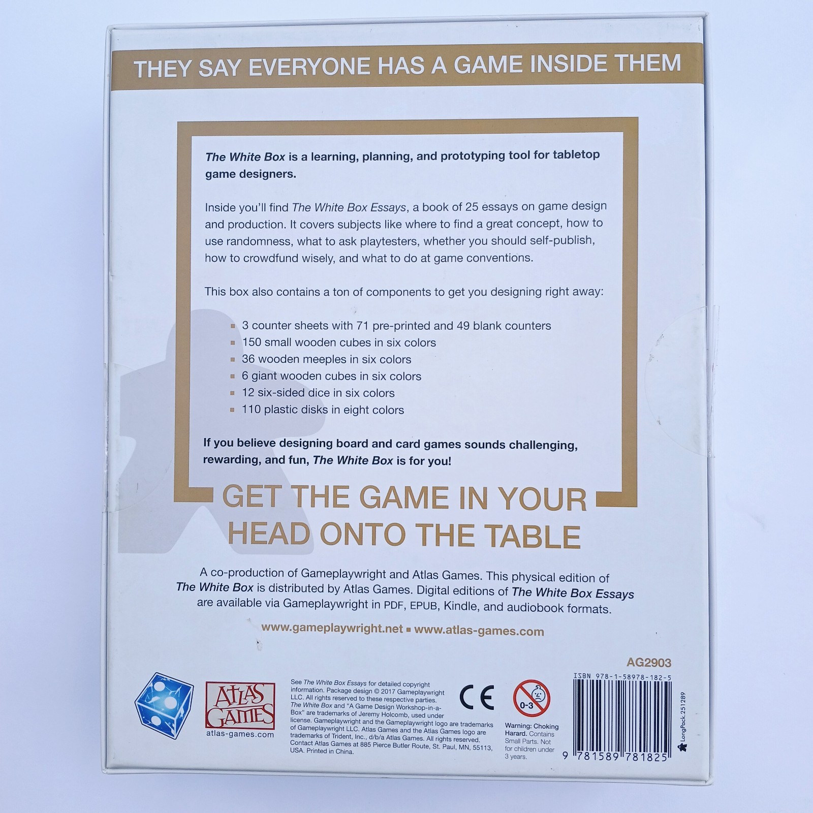 The White Box (A Game Design Workshop in a Box) Atlas Games New Open Box