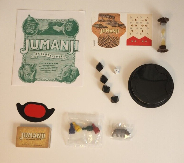 Original Jumanji Board Game Milton Bradley 1995 Sealed Parts Sticker Sheet #4407