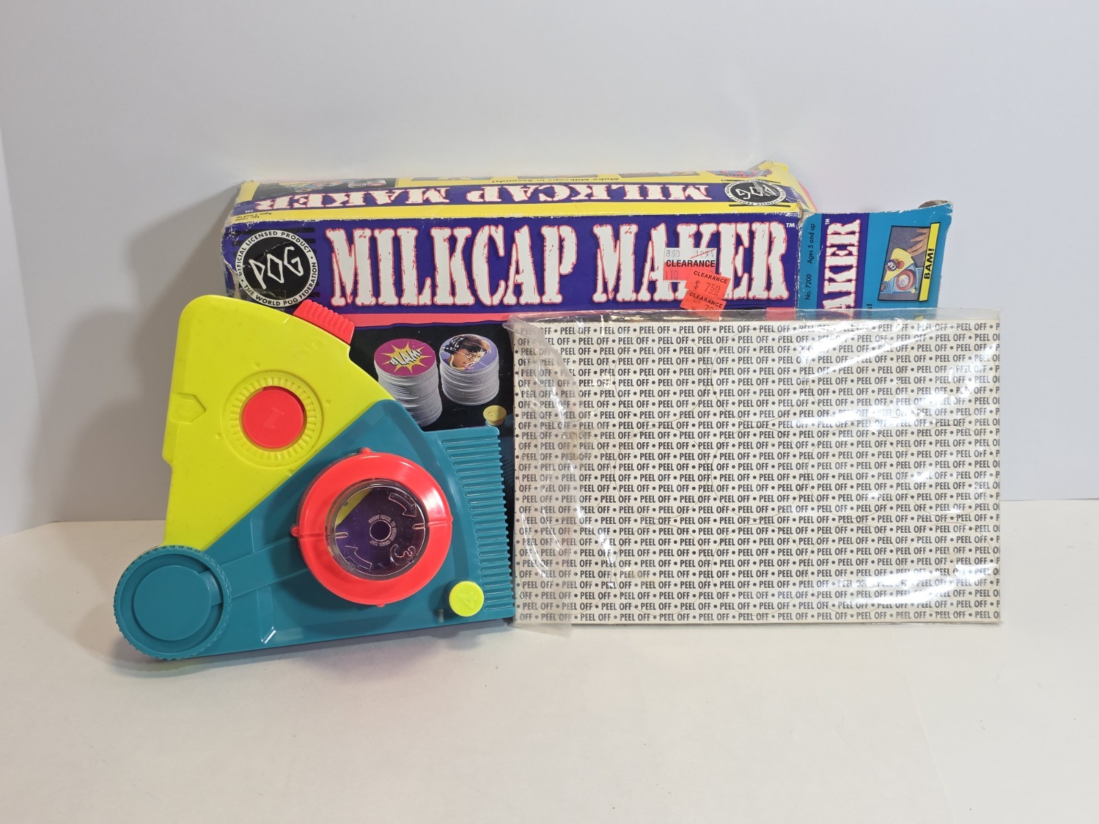 Official Pog Milkcap Maker 1995 Retro Toy Machine & Pogz Pogs Milk Caps blanks