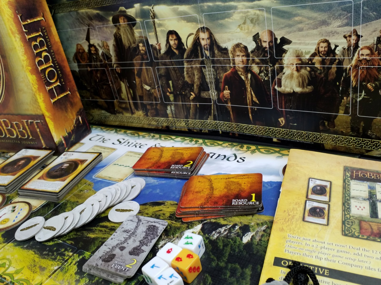 The Hobbit An Unexpected Journey Board Game 1-4 Players Family Fun Complete